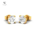 10.00ct (5.00ct each ear ) total diamond weight stud mounts with push backs 