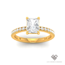 Radiant Diamond Band Engagement Ring(Mounts)  LG00036