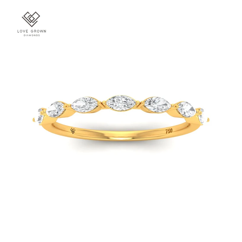 LG00020  Marquise Cut Diamond Wedding Band